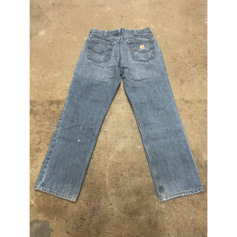 Carhartt‎ Jeans Mens 33x30 Blue Relaxed Fit Straight Leg Workwear 101483-988